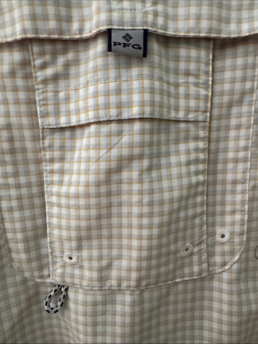 Columbia Men’s Beige Check Short-Sleeve Button-Down Shirt - Picture 7 of 7